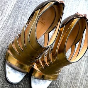 Christian Louboutin Gold Open Toe